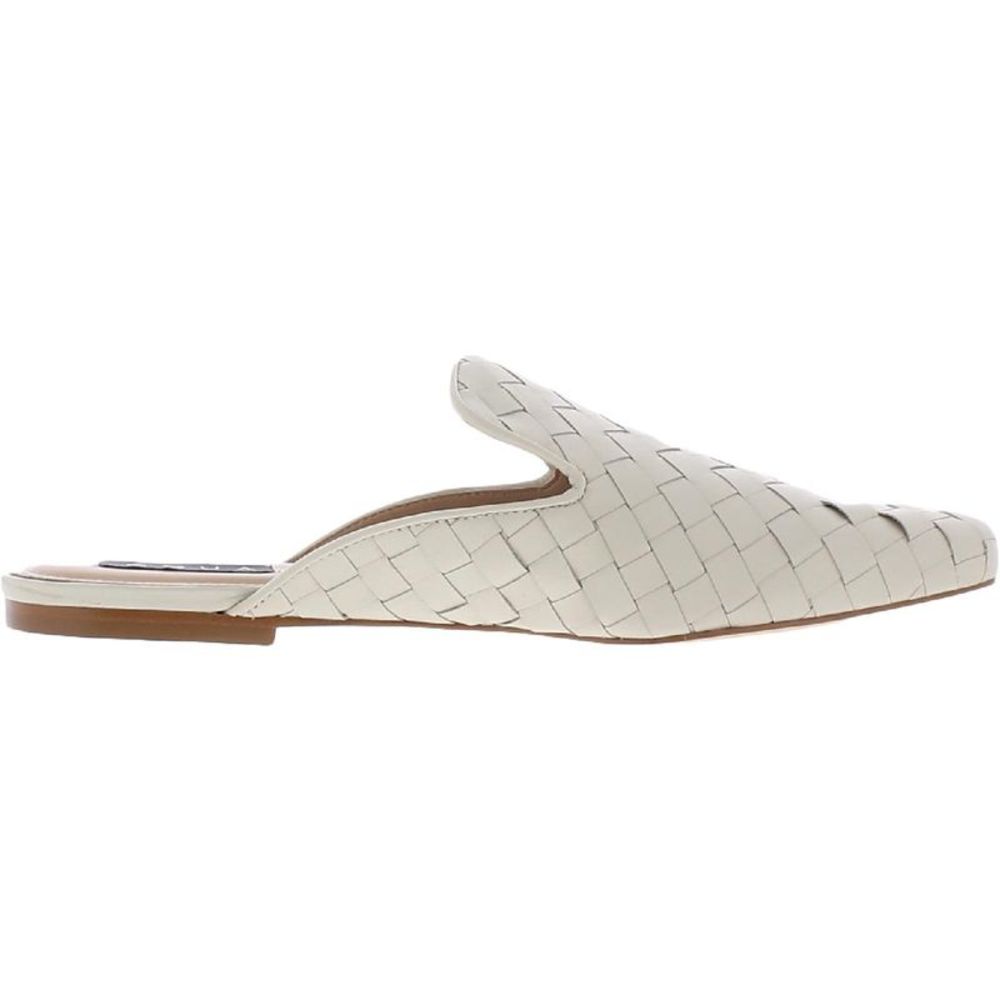 Aqua Womens Kiara Ivory Leather Square Toe Comfort Mules Shoes NWT - Picture 4 of 5